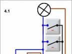 Several circuits of the relay of time and delay off the load Load off relay 220