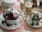 Microwave chocolate cupcake in a mug